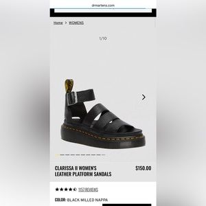 Dr. Martens Clarissa II Women’s Leather Platform Sandals